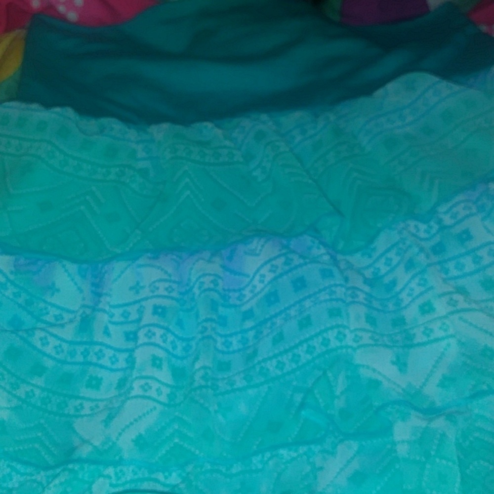 A skirt with shorts that are attached